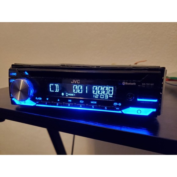 JVC Car Stereo  CD Player Bluetooth USB Aux Detachable Face - Picture 2 of 6